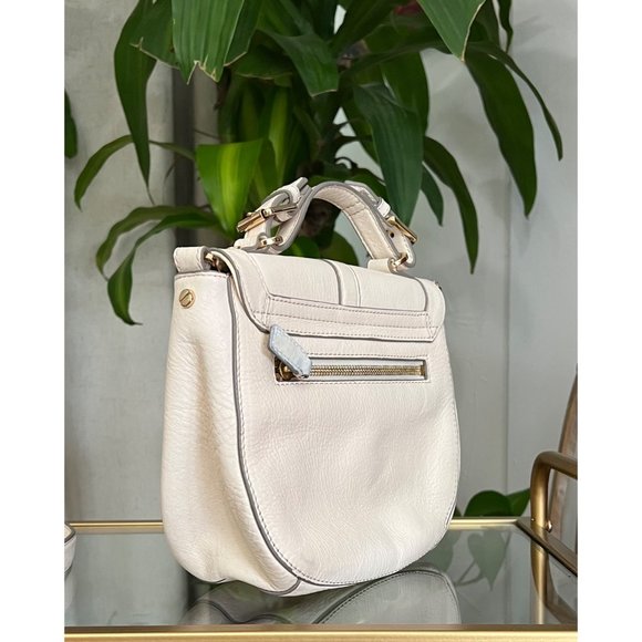 ♦️♦️  TORY BURCH AUTHENTIC VINTAGE WHITE CROSSBODY HANDBAG ♦️♦️ - Picture 6 of 15